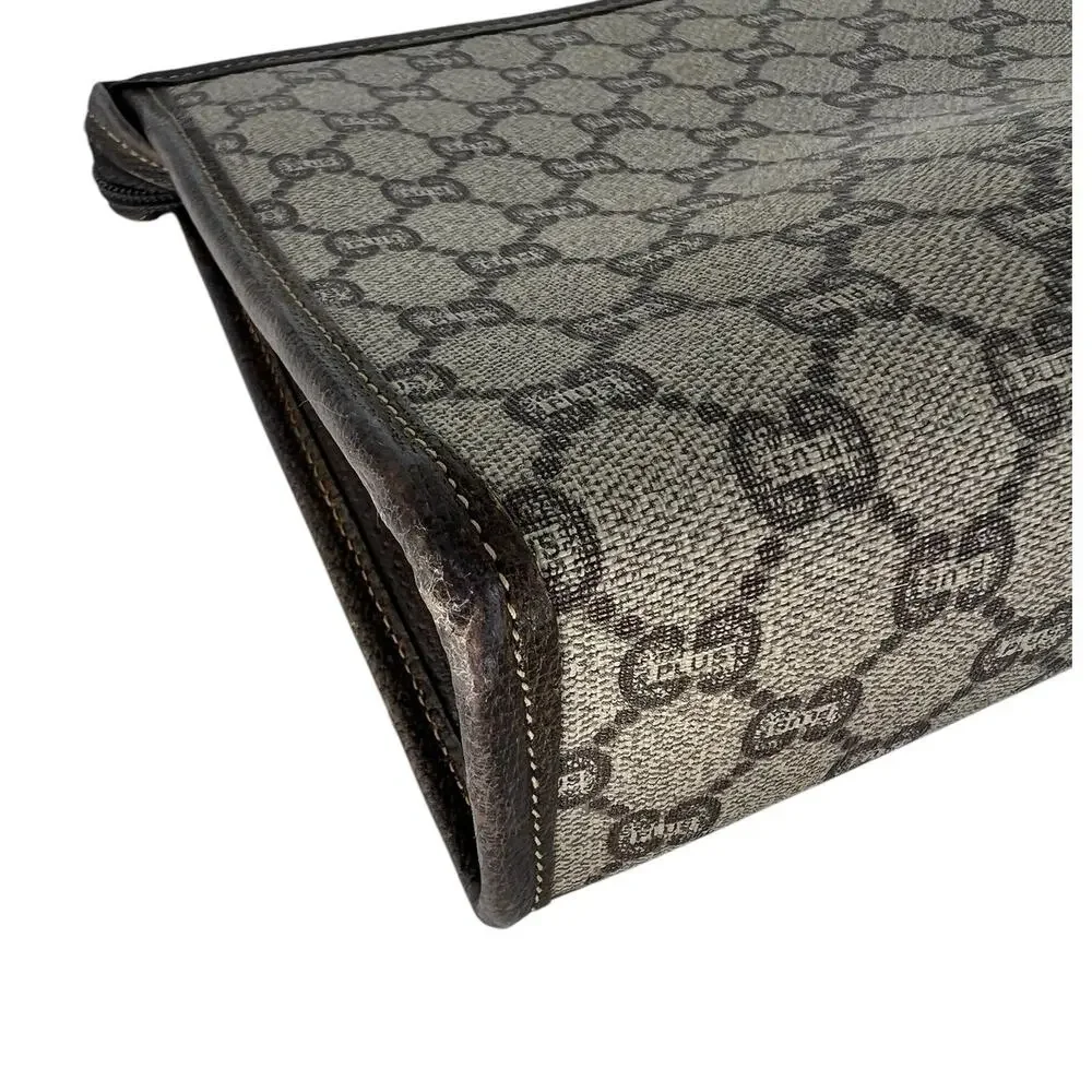 Gucci Plus Monogram Top Zip Pouch‎ Clutch